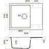 Мойка OMOIKIRI DAISEN 65T-WH Tetogranit/белый 4993514